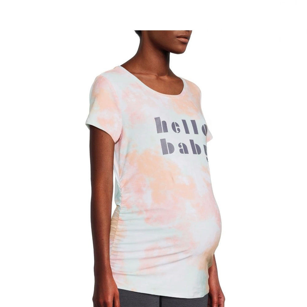 Hello Baby Maternity T-Shirt - Tie-Dye